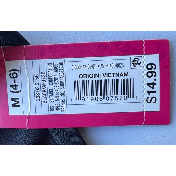 Xhilaration Juniors' Cheeky Bikini Bottom Black Medium - Picture 6 of 6